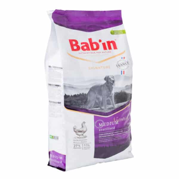 Croquettes françaises pour chien stérilisé, vieux chien, maintien, entretien, au poulet, chondroïtine, glucosamine, soutien des articulations