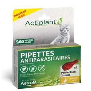 Lot de 2 boîtes de 2 pipettes, insectifuges chaton >2 mois