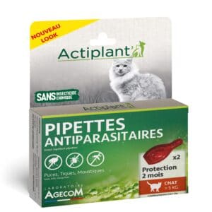 Boîte de 2 pipettes, insectifuges pour chat