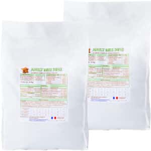 LOT de 2 PAQUETS de croquettes de 4 kg  pour chien/ ADULTE MINI 30/15