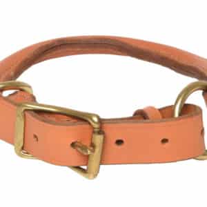 Collier cuir rond pour chien LONDON.