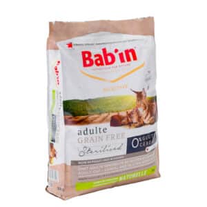 1 paquet de 8 kg de croquettes chat adulte/ BAB’IN sans céréales