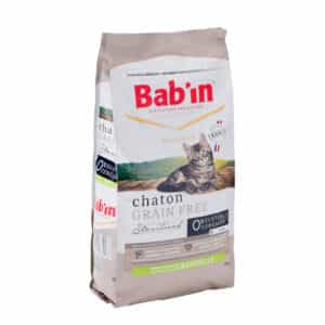 1 paquet de 2 kg de croquettes sans céréales chaton/BAB’IN CHATON