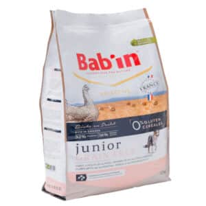 1 paquet de 12 kg de croquettes sans céréales pour Chiot /BAB’IN Junior Grain Free