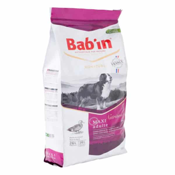 Croquettes françaises au canard, pour chien adulte , grande taille, maxi, maintien, entretien, premium, chondroïtine, glucosamine, soutien des articulations