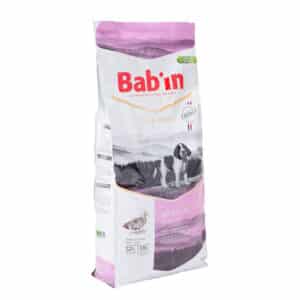 1 paquet de croquettes de 15 kg chiot/ Bab’in  Medium Junior