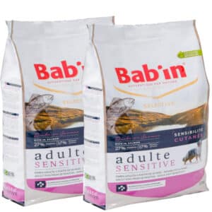 LOT DE 2 PAQUET de 12 kg/ Croquettes chien BAB’IN au Saumon