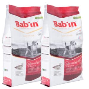 LOT DE 2 PAQUETS de 15 kg de croquettes/ Bab’in Medium Adulte