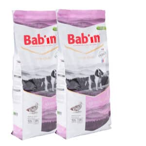 LOT DE 2 PAQUETS de 15 kg de croquettes chiot/ Bab’in Medium Junior