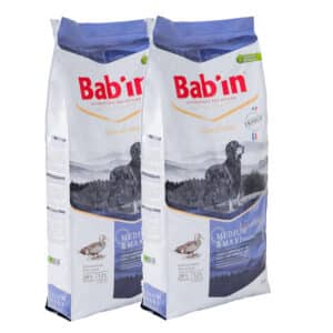 LOT DE 2 PAQUETS de 15 kg de croquettes chien/ BAB’IN SENIOR