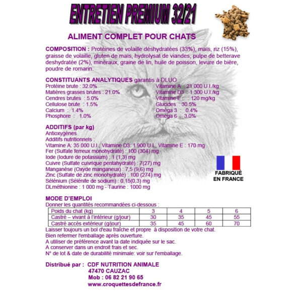 croquettes premium pour chat adulte